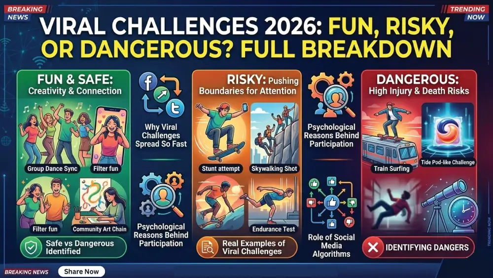You are currently viewing Viral Challenges 2026: Fun, Risky, or Dangerous? Full Breakdown